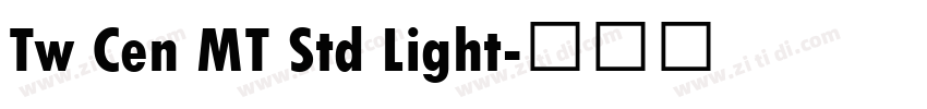 Tw Cen MT Std Light字体转换